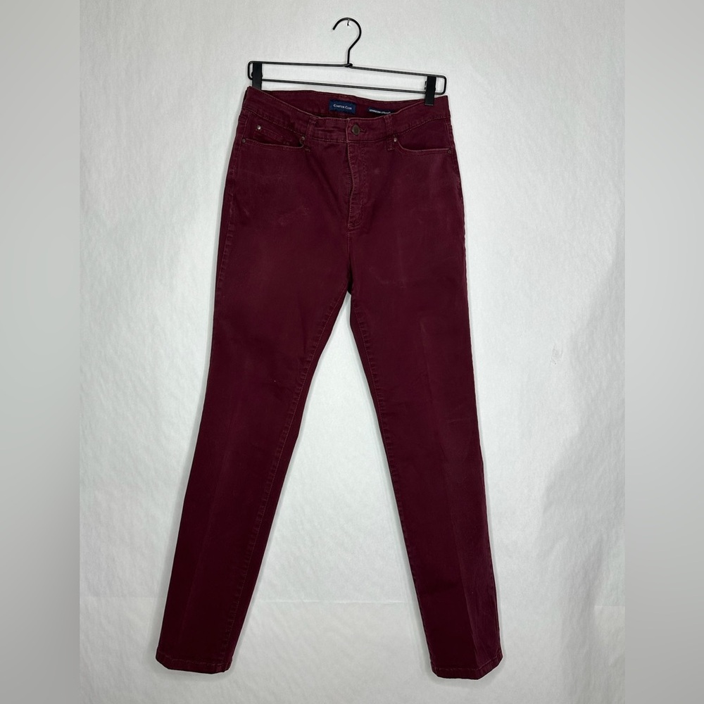 Charter Club Lexington Straight Cranberry Jeans Size 12 Coastal Preppy - Picture 4 of 12